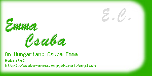 emma csuba business card